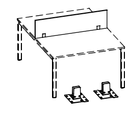 Bench Разделительная перегородка для рабочих станций размер:1000х350х18